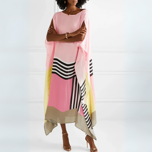 Maëlle - Robe longue élégante avec manches chauve-souris