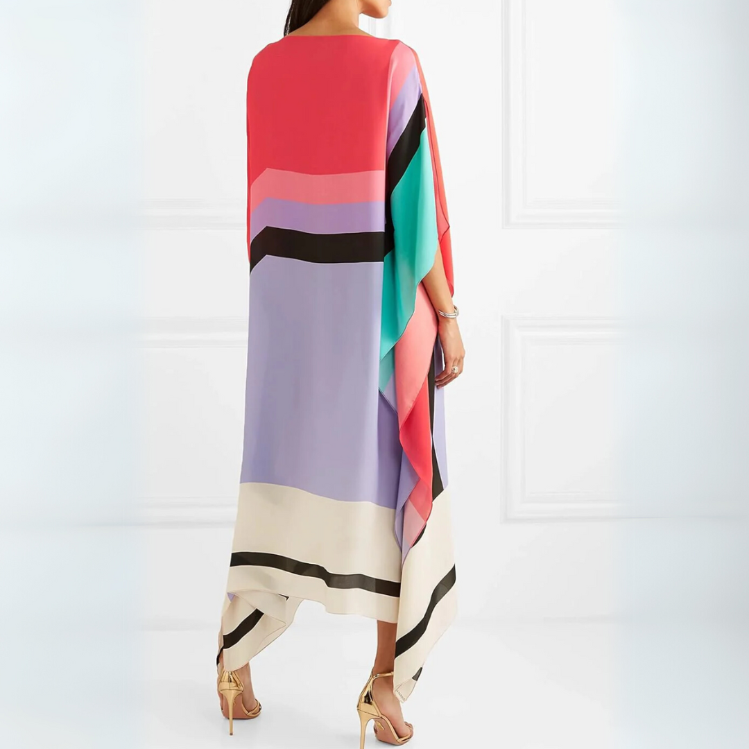 Maëlle - Robe longue élégante avec manches chauve-souris