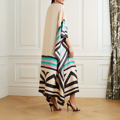 Maëlle - Robe longue élégante avec manches chauve-souris