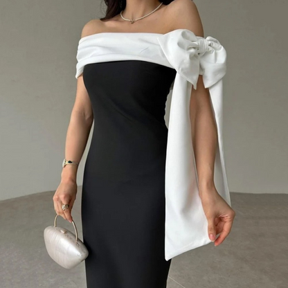 Gabrielle - Robe bustier avec nœud