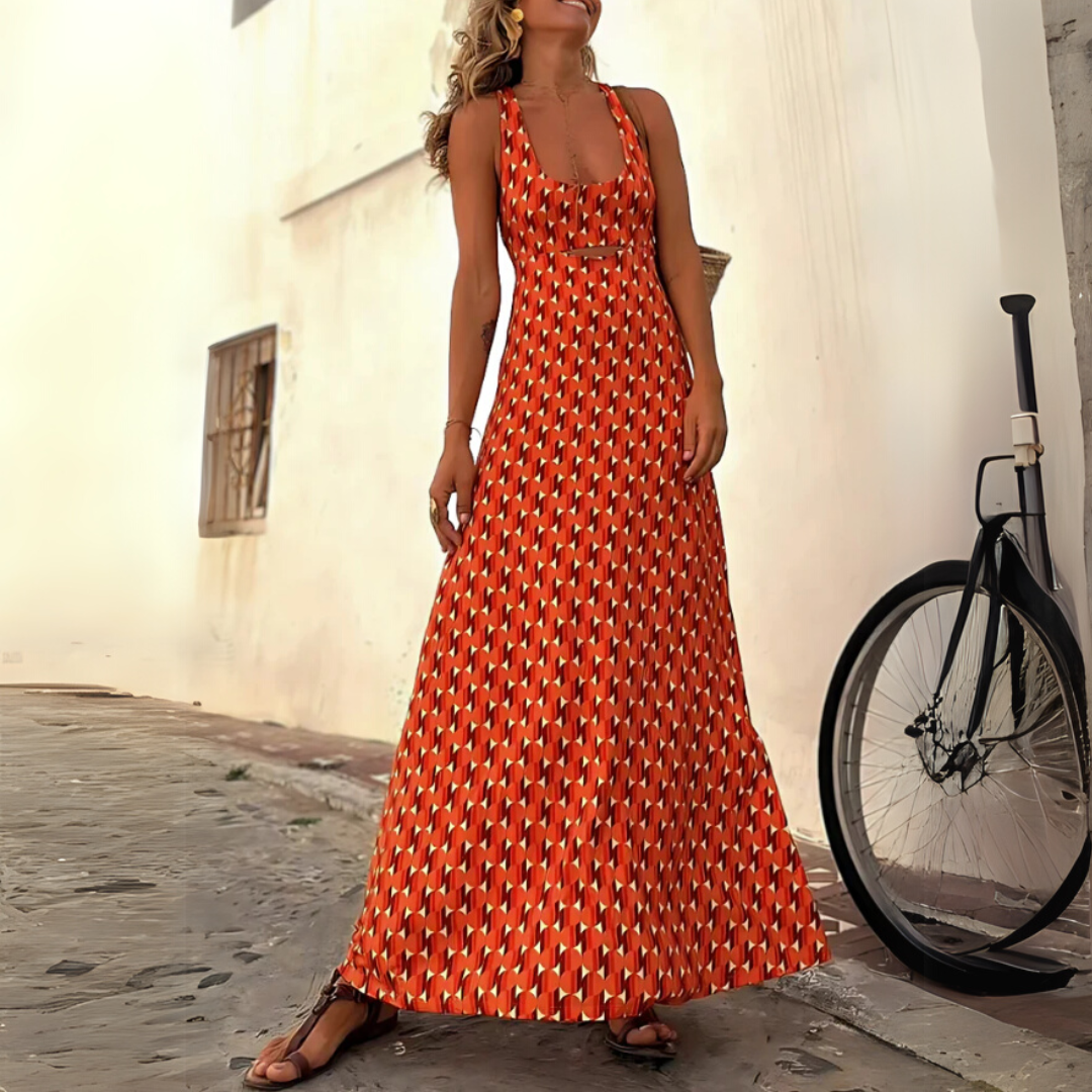 Pauline  - Robe ample à imprimé boho
