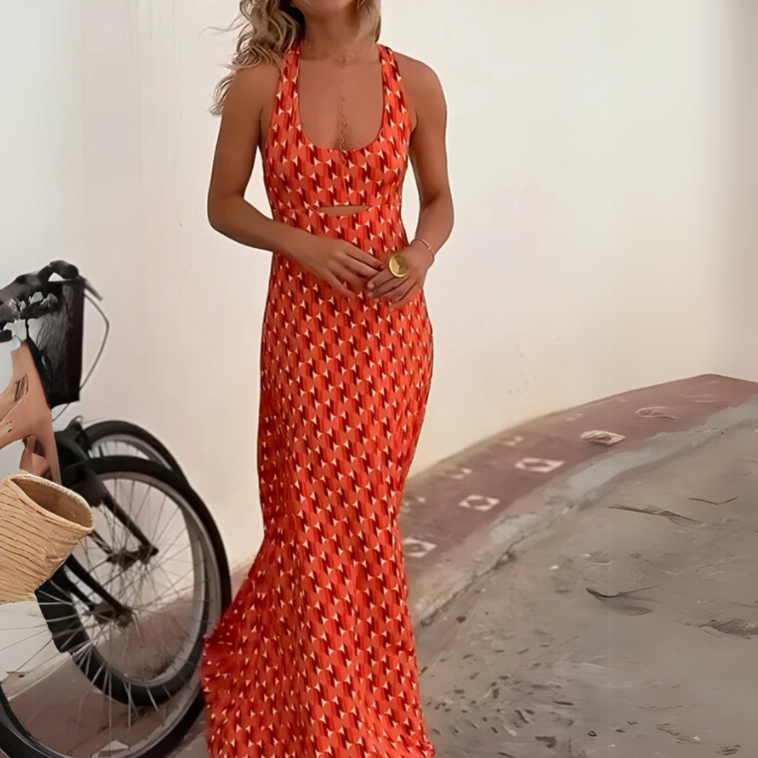 Pauline  - Robe ample à imprimé boho