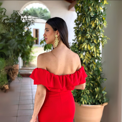 Laure - Robe élégante à épaules découvertes