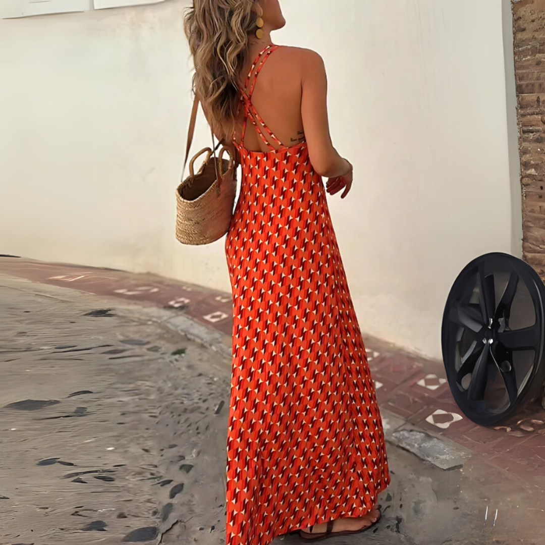 Pauline  - Robe ample à imprimé boho